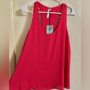 Women's Sleeveless Pink Blouse w/Camisole